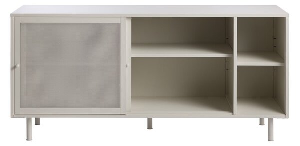 Szara metalowa komoda z drzwiami przesuwnymi 160x75x47 cm Veep – Unique Furniture