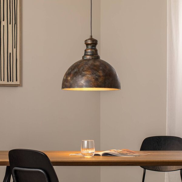 Lampa wisząca Saglam Opviq, możliwość ściemniania, brązowy / mosiężny, salon / jadalnia, metal, vintage