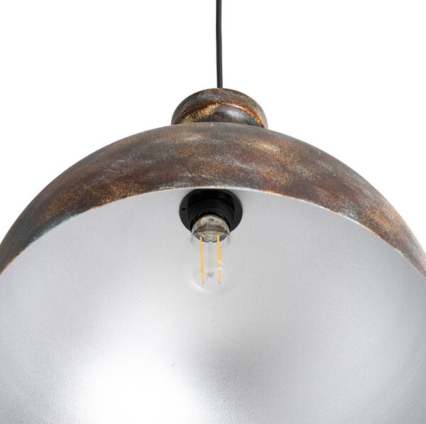 Lampa wisząca Saglam Opviq, możliwość ściemniania, brązowy / mosiężny, salon / jadalnia, metal, vintage