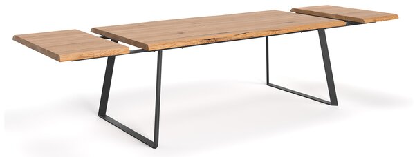 Stół drewniany Delta z dostawkami Buk 140x80 cm Jedna dostawka 50 cm