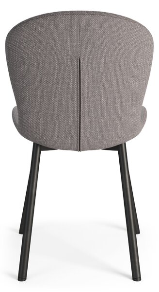 FIORA Jasnoszare Taupe (tkanina Basel 34) - NOWOCZESNE KRZESŁO TAPICEROWANE DO SALONU/JADALNI LOFT