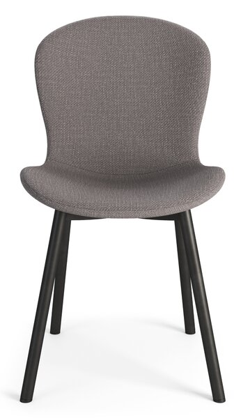 FIORA Jasnoszare Taupe (tkanina Basel 34) - NOWOCZESNE KRZESŁO TAPICEROWANE DO SALONU/JADALNI LOFT