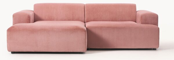 Sofa narożna ze sztruksu Melva (3-osobowa)