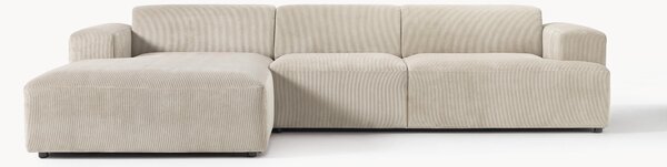 Sofa narożna ze sztruksu Melva (4-osobowa)