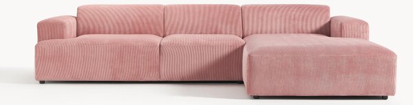 Sofa narożna ze sztruksu Melva (4-osobowa)