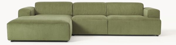 Sofa narożna ze sztruksu Melva (4-osobowa)