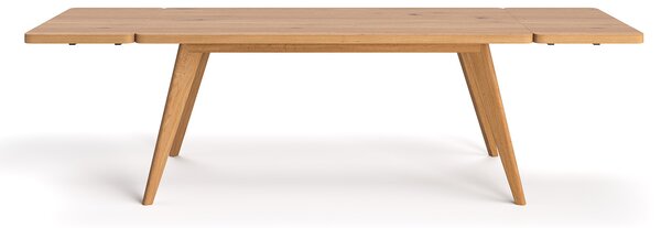Stół Grace z naturalnego drewna z dostawkami Buk 120x80 cm Jedna dostawka 50 cm