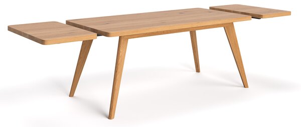 Stół Grace z naturalnego drewna z dostawkami Buk 120x80 cm Jedna dostawka 50 cm