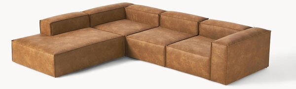Narożna sofa modułowa XL ze skóry z recyklingu Lennon (4-osobowa)