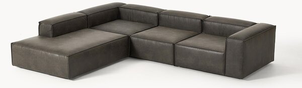 Narożna sofa modułowa XL ze skóry z recyklingu Lennon (4-osobowa)