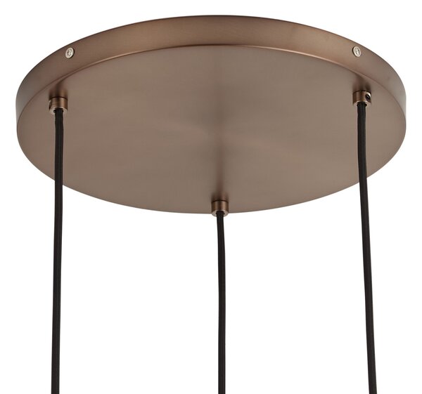 Designerska lampa wisząca ciemny brąz 3-punktowa - Ard