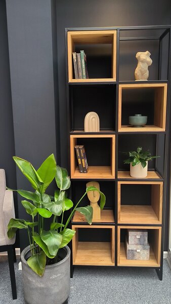 Regał drewniany Frame Olcha Dwurzędowy