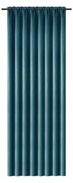 2x Niebieskozielona zasłona OXFORD 140x250 cm z taśmą marszczącą