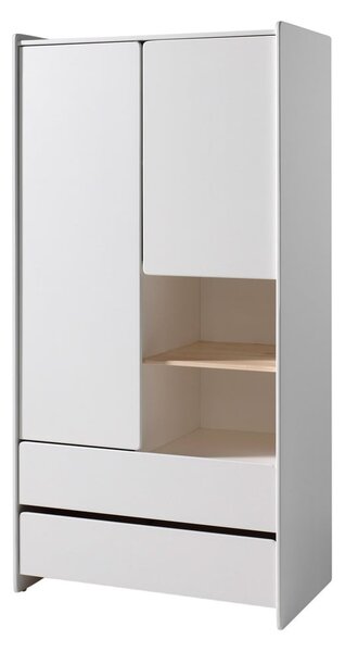 Biała szafa dziecięca Vipack Kiddy, 90 x 180 cm