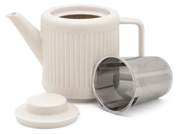 Biały porcelanowy dzbanek do herbaty z sitkiem 1,2 l Skagen – Bredemeijer