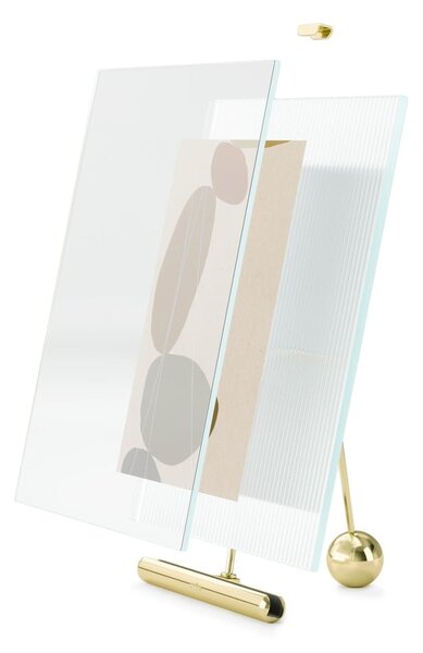 Szklana ramka stojąca w kolorze złota 19x23 cm Flute – Umbra