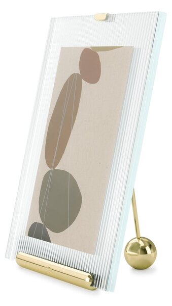 Szklana ramka stojąca w kolorze złota 19x23 cm Flute – Umbra