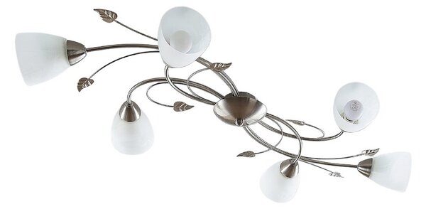 Lampy sufitowe Lindby, Yannie, ściemnialny, metaliczny, salon, metal, antyczny