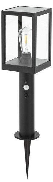 Zewnętrzna Lampa Lindby, Relto, czarny, taras, szkło, nowoczesny
