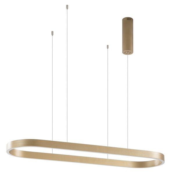 Lampa Wisząca Lucande, Melinay, ściemnialny, złoty | mosiężny, salon, aluminium, nowoczesny