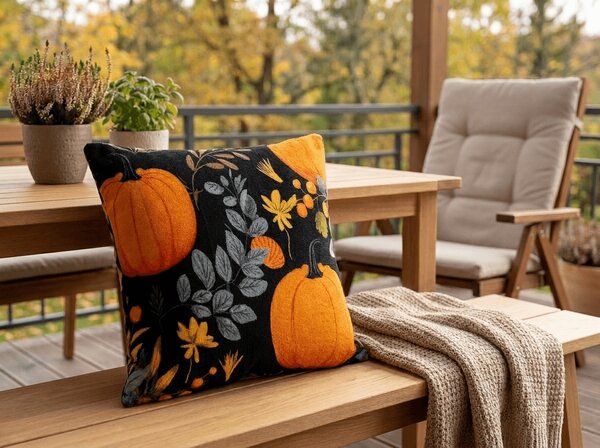 Mikropluszowa poszewka na poduszkę PUMPKINZA 45x45 cm, kolorowa