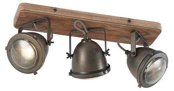 Lampy sufitowe Lindby, Farovi, ściemnialny, czarny, salon, drewno, industrialny