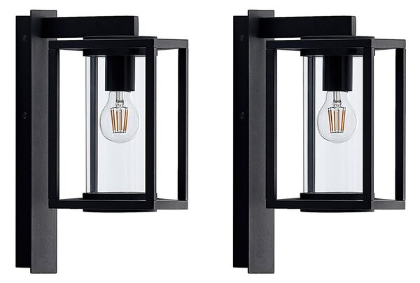 Zewnętrzna Lampa Lucande, Ferda, ściemnialny, czarny, taras, aluminium, nowoczesny