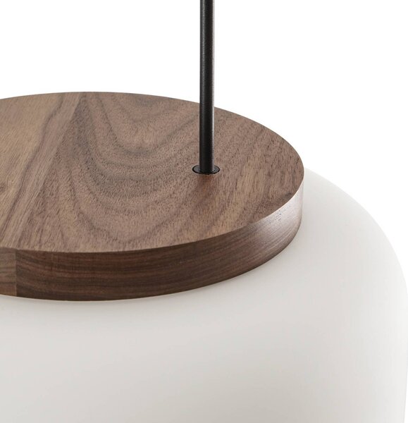 Lampa wisząca Shiro Quitani, możliwość ściemniania, biały / opal, salon / jadalnia, szkło, design