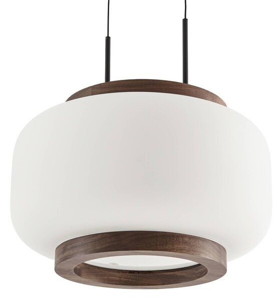 Lampa wisząca Shiro Quitani, możliwość ściemniania, biały / opal, salon / jadalnia, szkło, design
