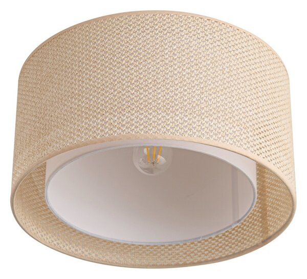 Lampy sufitowe Lindby, Soula, ściemnialny, beżowy, salon, tworzywo sztuczne, dworkowy | rustykalny