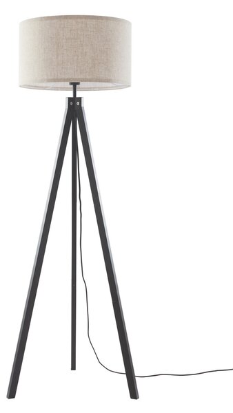 Lampa Podłogowa Lindby, Herry, czarny, salon, tkanina | tekstylia, skandynawski