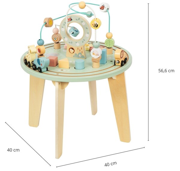 TookyToy Drewniany stół z torami kolejowymi