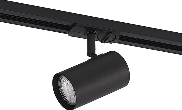 Lampy sufitowe Lindby, Linaro, ściemnialny, czarny, salon, aluminium, nowoczesny
