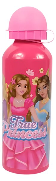 Metalowa butelka dziecięca TRUE PRINCESS 500 ml różowa