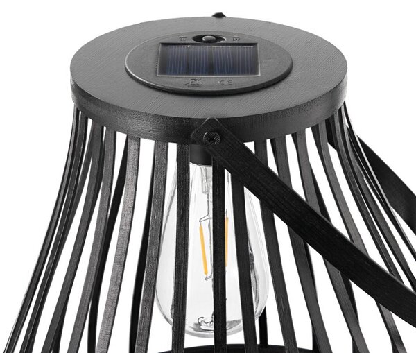 Pauleen Lampa stołowa LED z panelem słonecznym SUNSHINE SPARK, czarna, 34 cm, SPARK, czarny, bambus, młodzieżowy