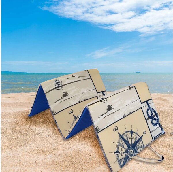 Leżak plażowy MARINE 137x49 cm, beżowy