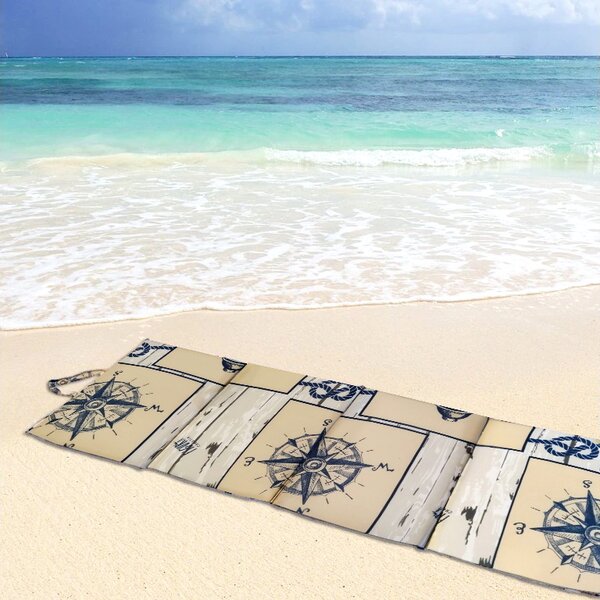 Leżak plażowy MARINE 137x49 cm, beżowy