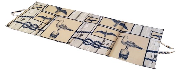 Leżak plażowy MARINE 137x49 cm, beżowy