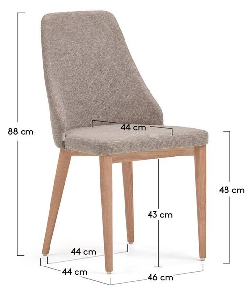 Beżowe krzesło Rosie – Kave Home