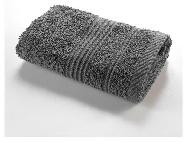 Ciemnoszary bawełniany ręcznik frotte 30x50 cm Tendresse – douceur d'intérieur