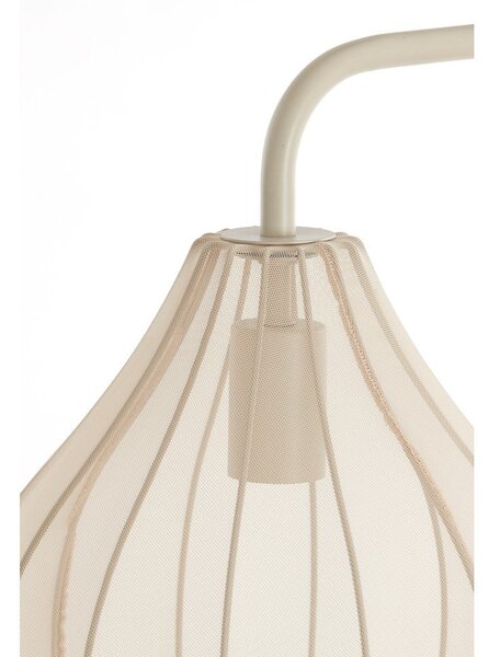 Beżowa lampa stojąca z tekstylnym kloszem (wysokość 156,5 cm) Elati – Light & Living