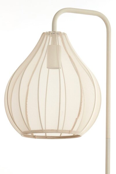 Beżowa lampa stojąca z tekstylnym kloszem (wysokość 156,5 cm) Elati – Light & Living