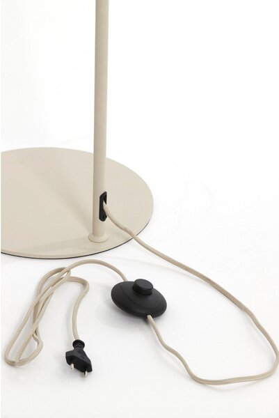Beżowa lampa stojąca z tekstylnym kloszem (wysokość 156,5 cm) Elati – Light & Living