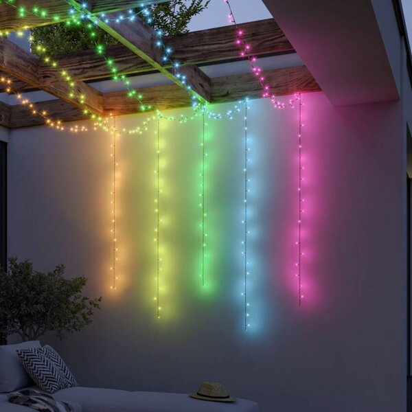 Paulmann Plug & Shine Smart – łańcuch świetlny Yuna 5 m RGB, czarny & Yuna, możliwość ściemniania, czarny, tworzywo sztuczne, nowoczesny