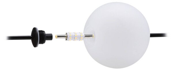 Paulmann Plug & Shine – zestaw podstawowy łańcucha świetlnego Naima, 6 m, IP67 możliwość ściemniania, czarny, tworzywo sztuczne, nowoczesny