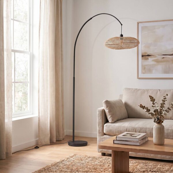 Lampa stojąca Solvian Lindby, czarny, salon / jadalnia, metal, nowoczesny