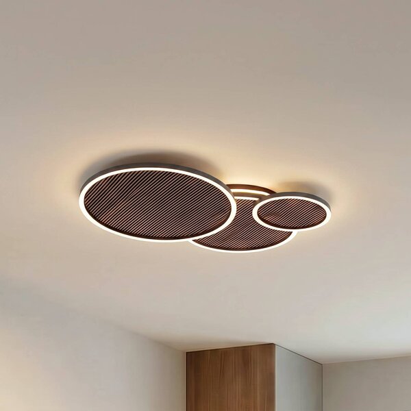 Lampa sufitowa Orven Lucande, możliwość ściemniania, czarny, salon / jadalnia, metal, nowoczesny