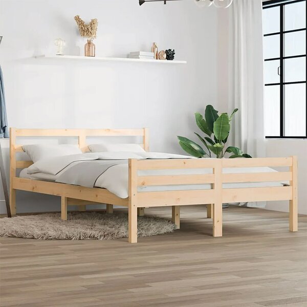 Podwójne łóżko z naturalnej sosny 140x200 T6-B84