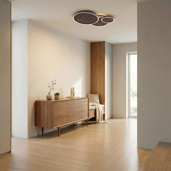 Lampa sufitowa Orven Lucande, możliwość ściemniania, czarny, salon / jadalnia, metal, nowoczesny