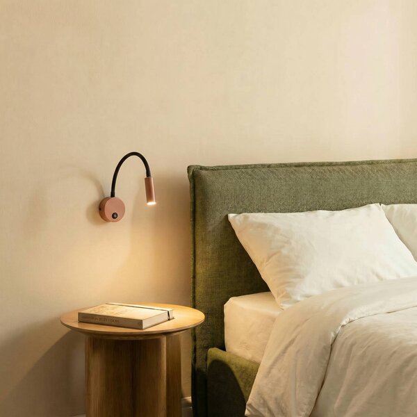 Kinkiet Lagos TK Lighting, możliwość ściemniania, czerwony, sypialnia, metal